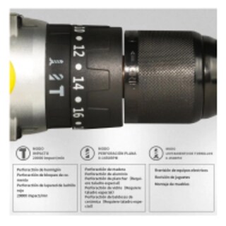 Foto 2 | Taladro Atornillador De Impacto Inalámbrico Eo Safe Imports Esi-2742-1 Amarillo