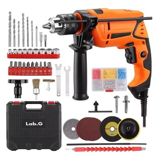 Foto 1 | Kit Taladro Rotomartillo 1/2'' Lab.g + Destornillador+ Pulidora 860w, Naranja