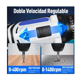 Foto 3 | Taladro Eléctrico Destornillador Inalámbrico 1500rpm 21v Belug Negro/blanco