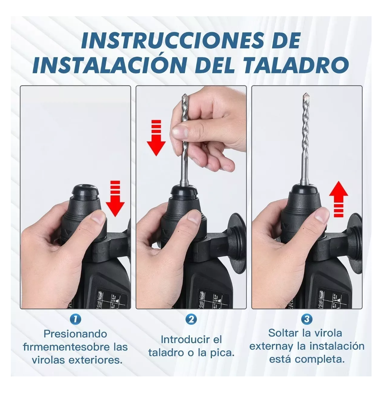 Foto 5 | Rotomartillo Cincelador Lab.g Multifuncional Perforador Azul