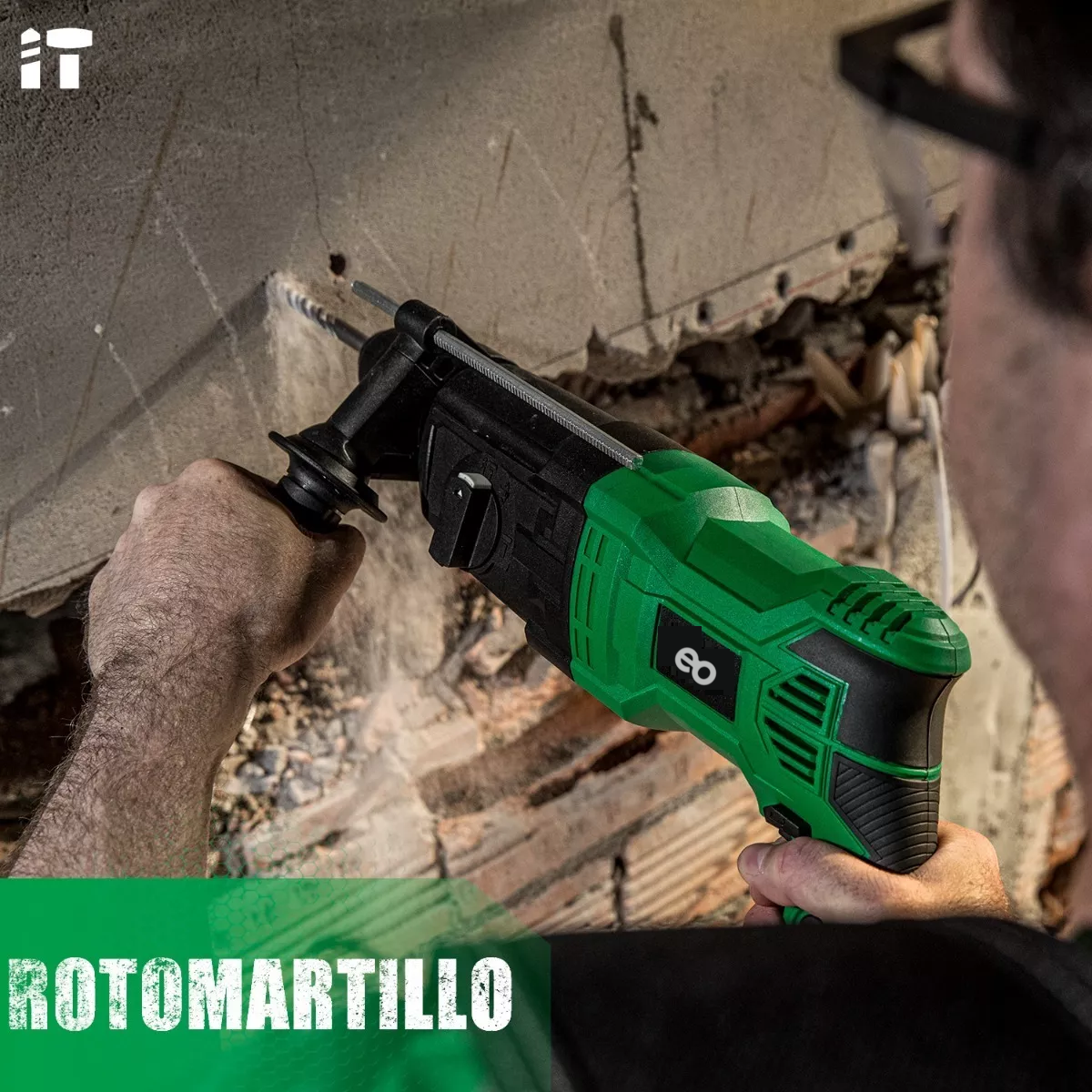 Foto 2 | Rotomartillo Perforador Cincelador Eo Safe Imports ESI-5397-1 Multicolor 13 Piezas