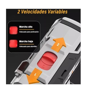 Foto 4 | Taladro Atornillador Inalámbrico 2 Baterías D Litio 21v Gris/negro