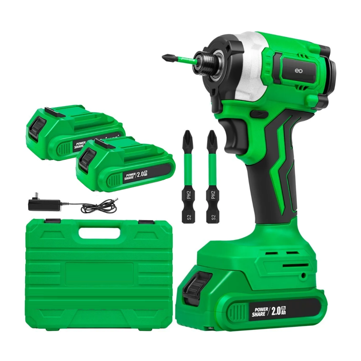 Foto 1 | Atornillador de Impacto Inalámbrico 20 V 2Ah ESI-2816-1 Verde