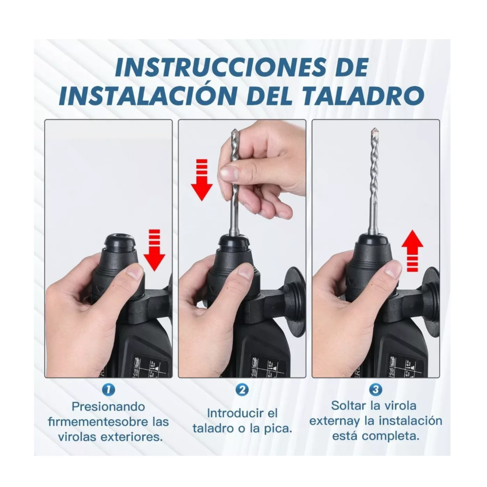 Foto 6 pulgar | Rotomartillo Cincelador Multifuncional Perforador Belug Azul