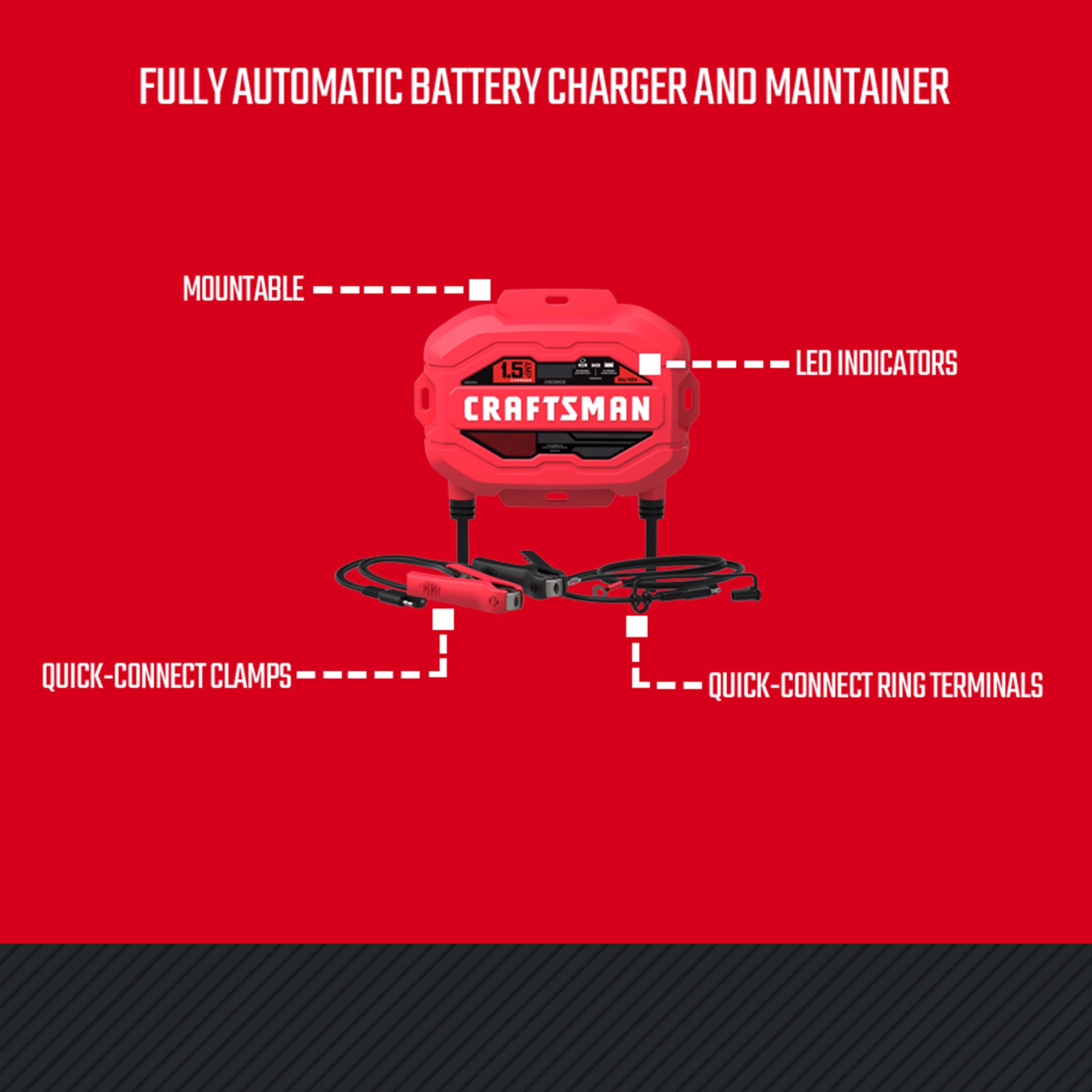 Foto 4 | Cargador De Baterías Craftsman Cmxcesm259 1.5a 6v Y 12v - Venta Internacional.