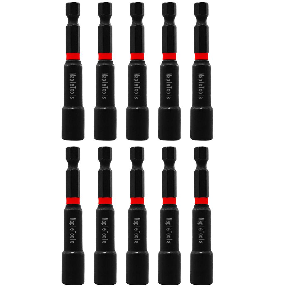 Pack 10 Dados Magnetico 1/4'' para Taladro Maple Tools