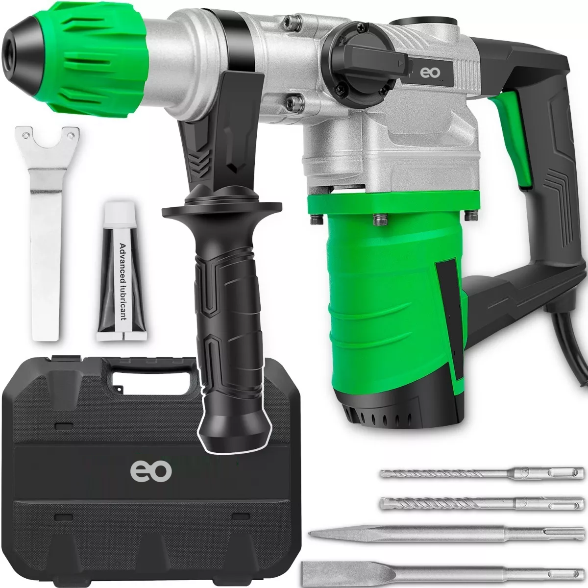 Rotomartillo Cincelador Industrial Sds 1600w 8 Pzas Eo Safe Imports Esi-8308-1 Verde