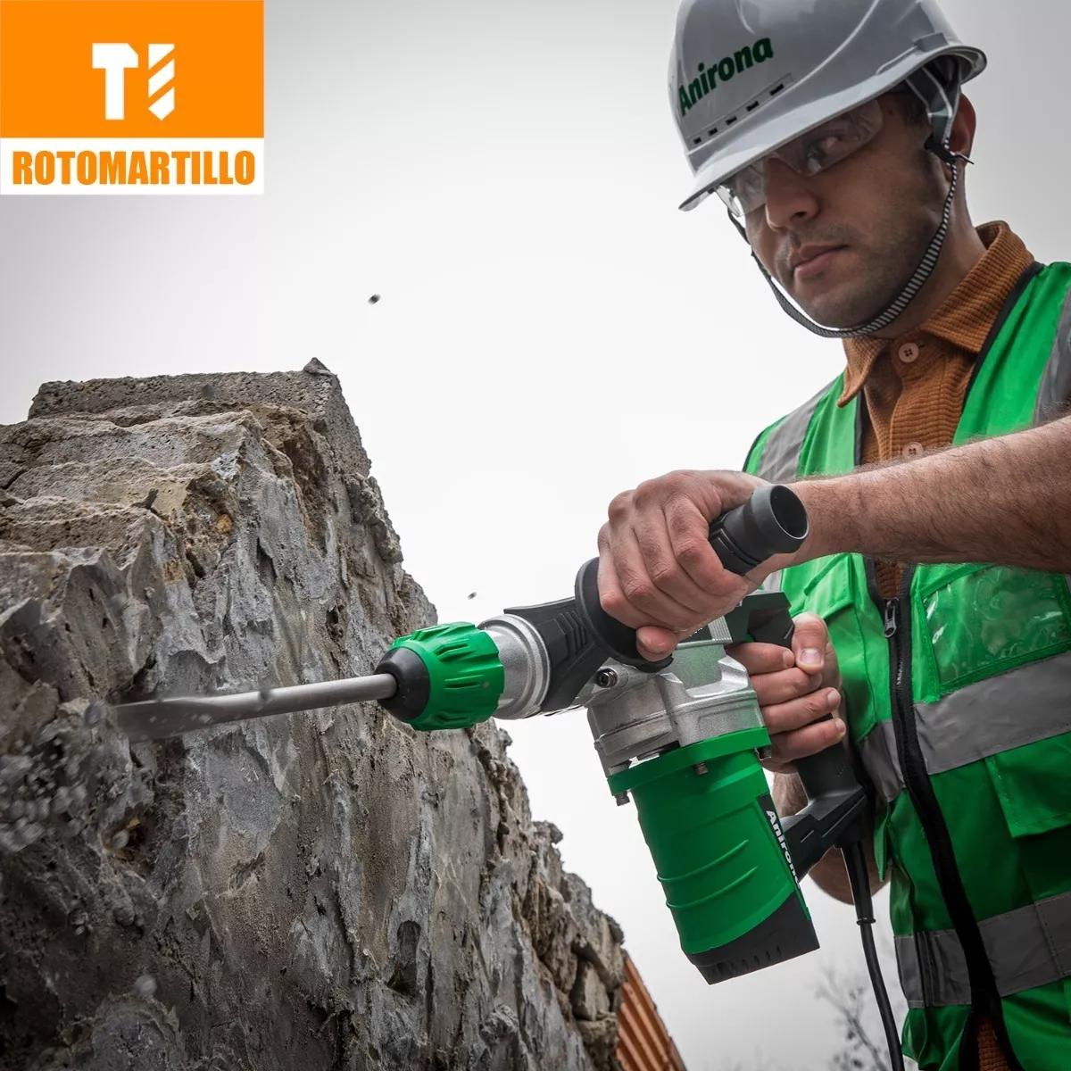 Foto 4 pulgar | Rotomartillo Cincelador Industrial Sds 1600w 8 Pzas Eo Safe Imports Esi-8308-1 Verde