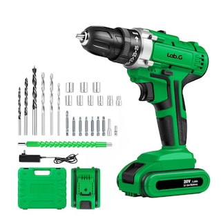 Foto 4 | Taladro Atornillador Lab.g De 20v 1 Batería Verde