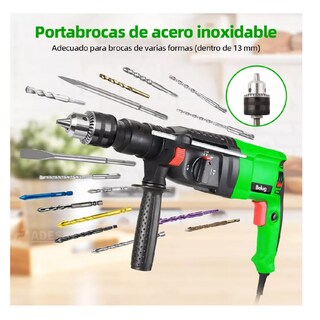Foto 4 | Rotomartillo Cincelador Eléctrica Belug Verde SDS Kit