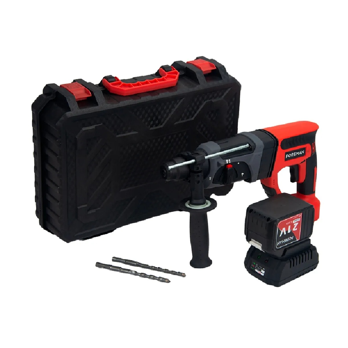 Taladro Rotomartillo Inalámbrico 2 Baterías 21 V Uso Rudo