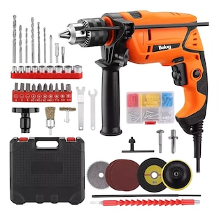 Foto 1 | Kit Taladro Rotomartillo 1/2'' + Destornillador+ Pulidora 860w, Belug Naranja