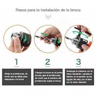 Foto 3 | Kit Taladro Rotomartillo 1/2'' + Destornillador+ Pulidora 860w, Belug Naranja