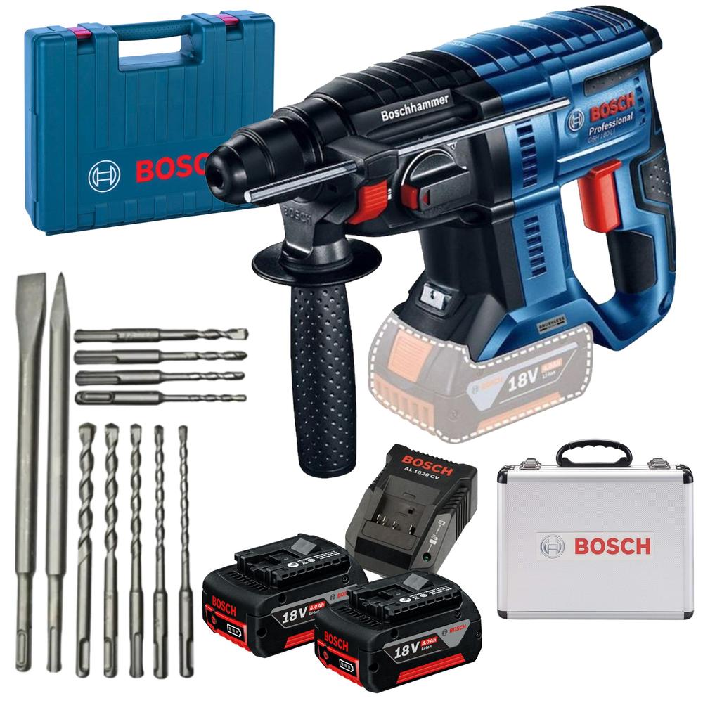 Rotomartillo Bosch Gbh 180-li + Set Brocas Cinceles 11 Pzas