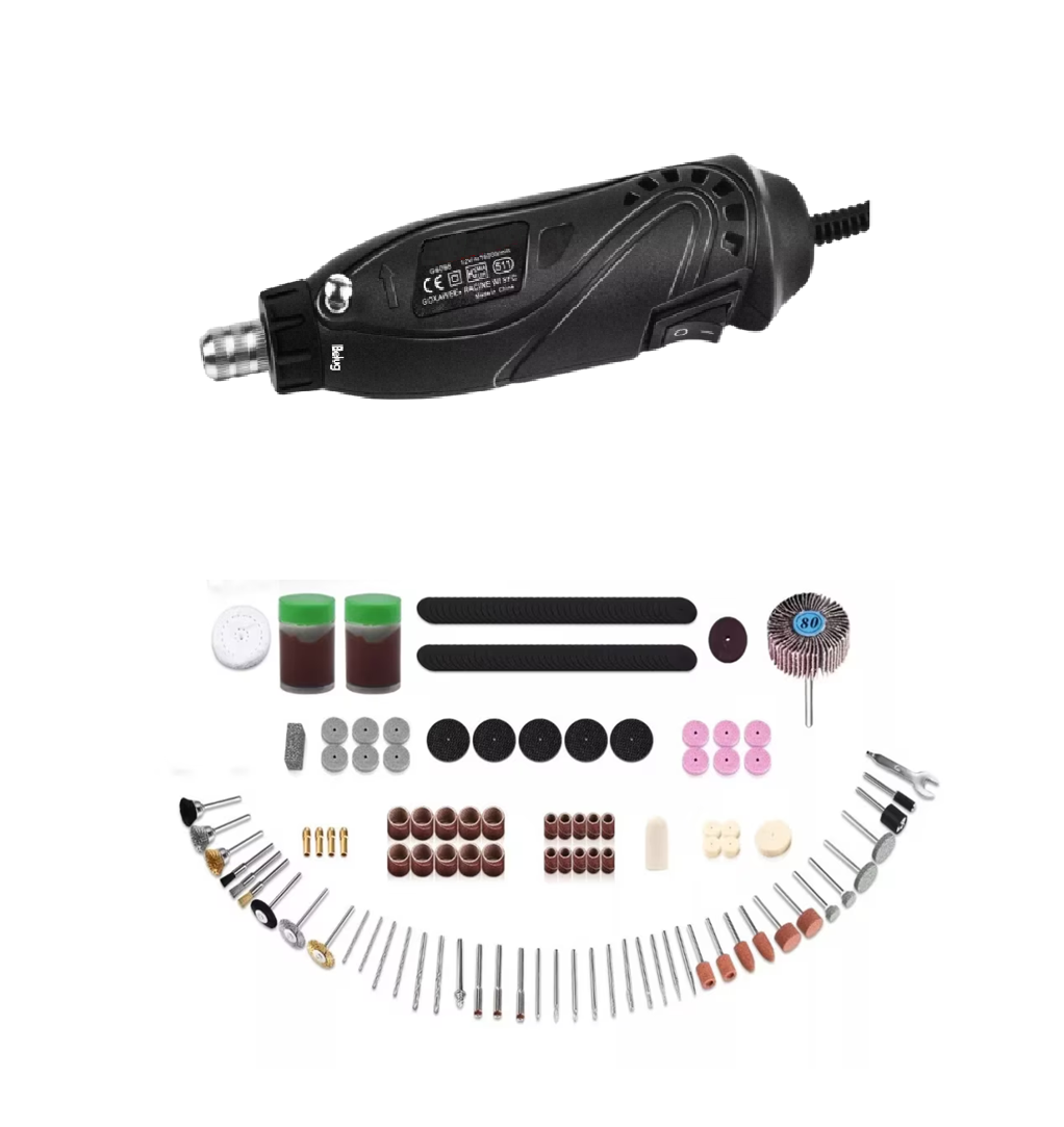 Foto 4 pulgar | Mini Taladro de Pulido Belug con 115 Piezas Negro
