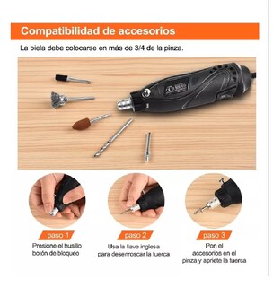 Foto 4 | Mini Taladro de Pulido Belug con 115 Piezas Negro