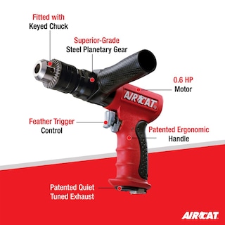 Foto 2 | Taladro Neumático Aircat 4450 de 1/2 Pulgada Reversible Compuesto - Venta Internacional