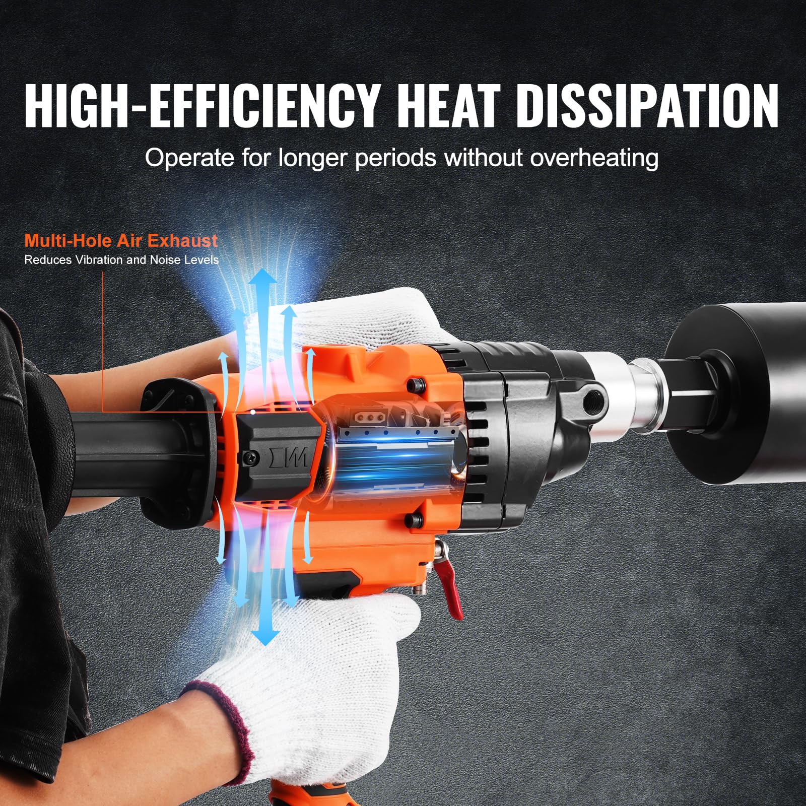 Foto 7 pulgar | Perforadora con Núcleo de Diamante Vevor 20-160 Mm 2000w 0-1800 Rpm - Venta Internacional