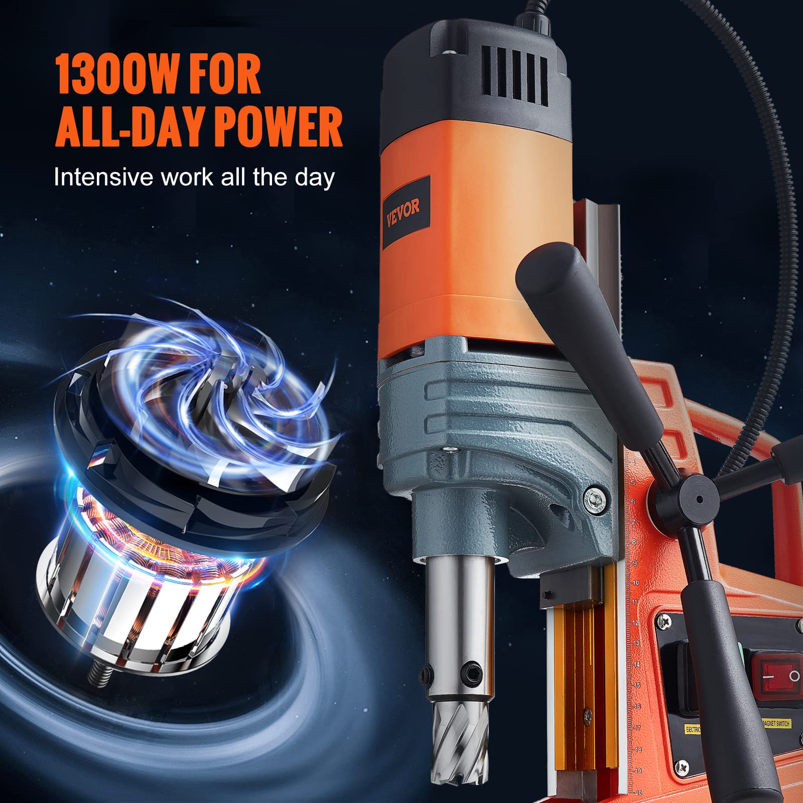 Foto 4 pulgar | Taladro Magnético Vevor 1300W  - Venta Internacional