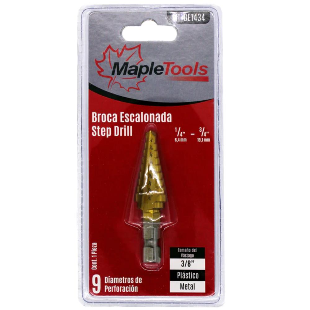 Foto 1 | Broca Escalonada Maple Tools  1/4 - 3/4''
