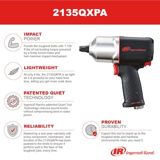 Foto 5 | Llave Neumática Ingersoll Rand 2135QXPA 1/2 1,100 Ft-lbs - Venta Internacional