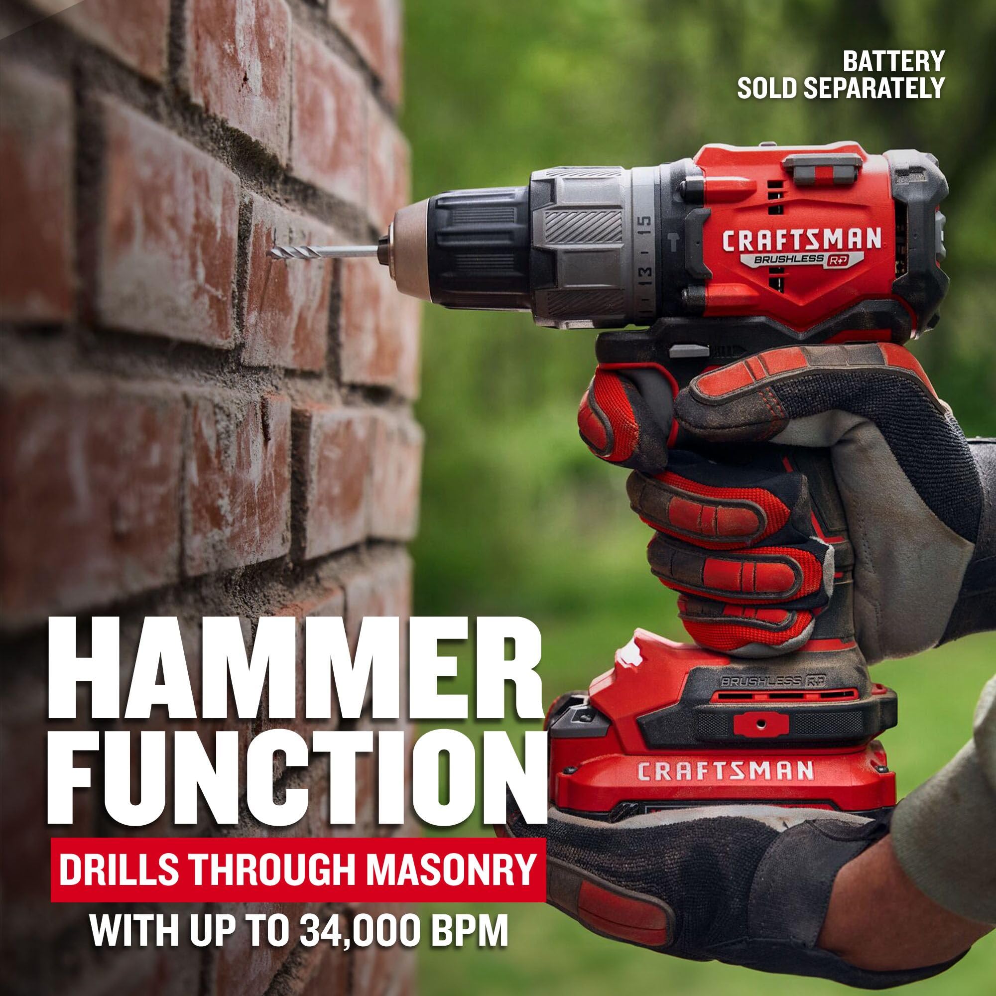 Foto 6 pulgar | Taladro Percutor Craftsman V20 Herramienta Desnuda Inalámbrica- Venta Internacional