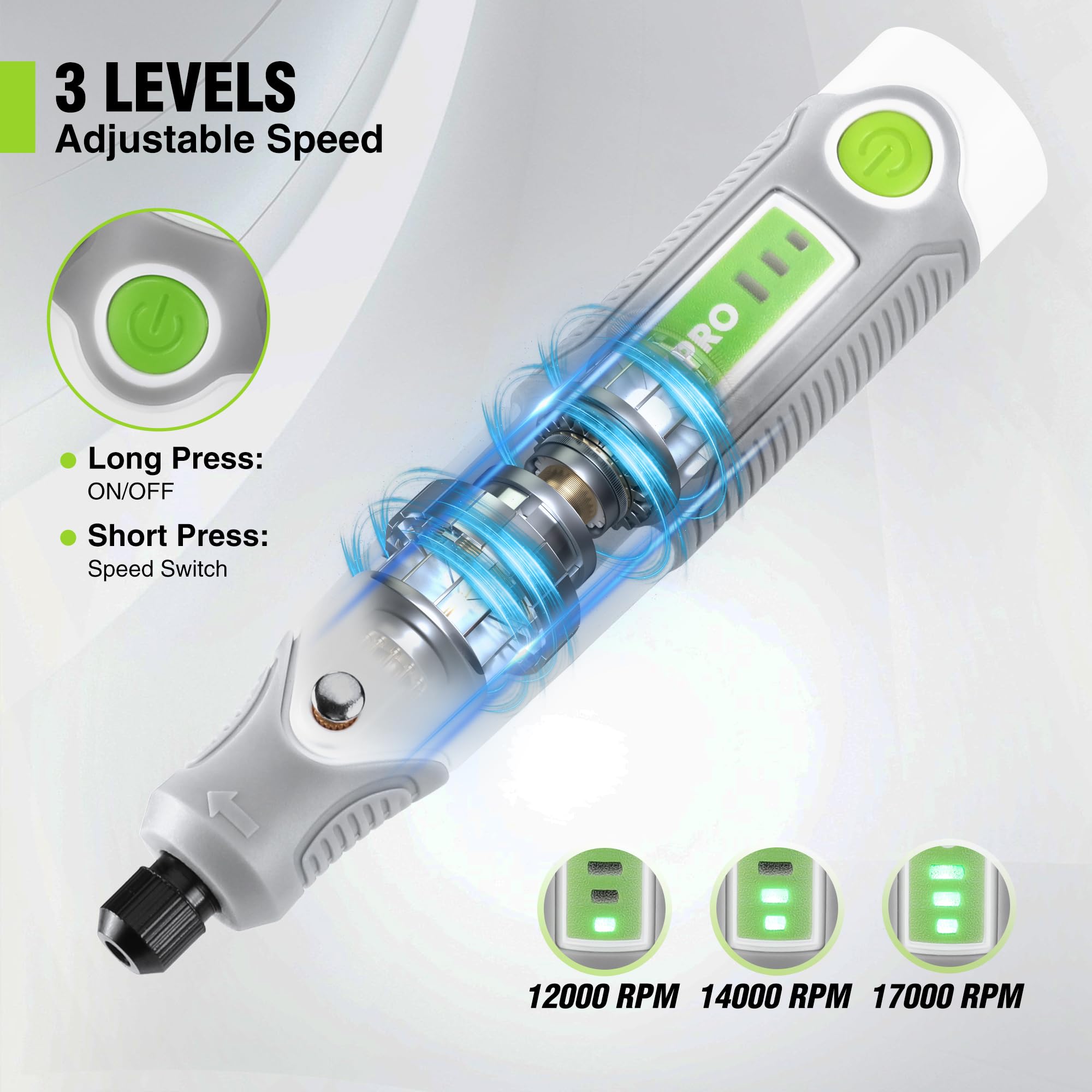 Foto 5 pulgar | Kit De Herramientas Rotativas Workpro 3,6 V 71 Piezas Con 3 Velocidades Variables - Venta Internacional.