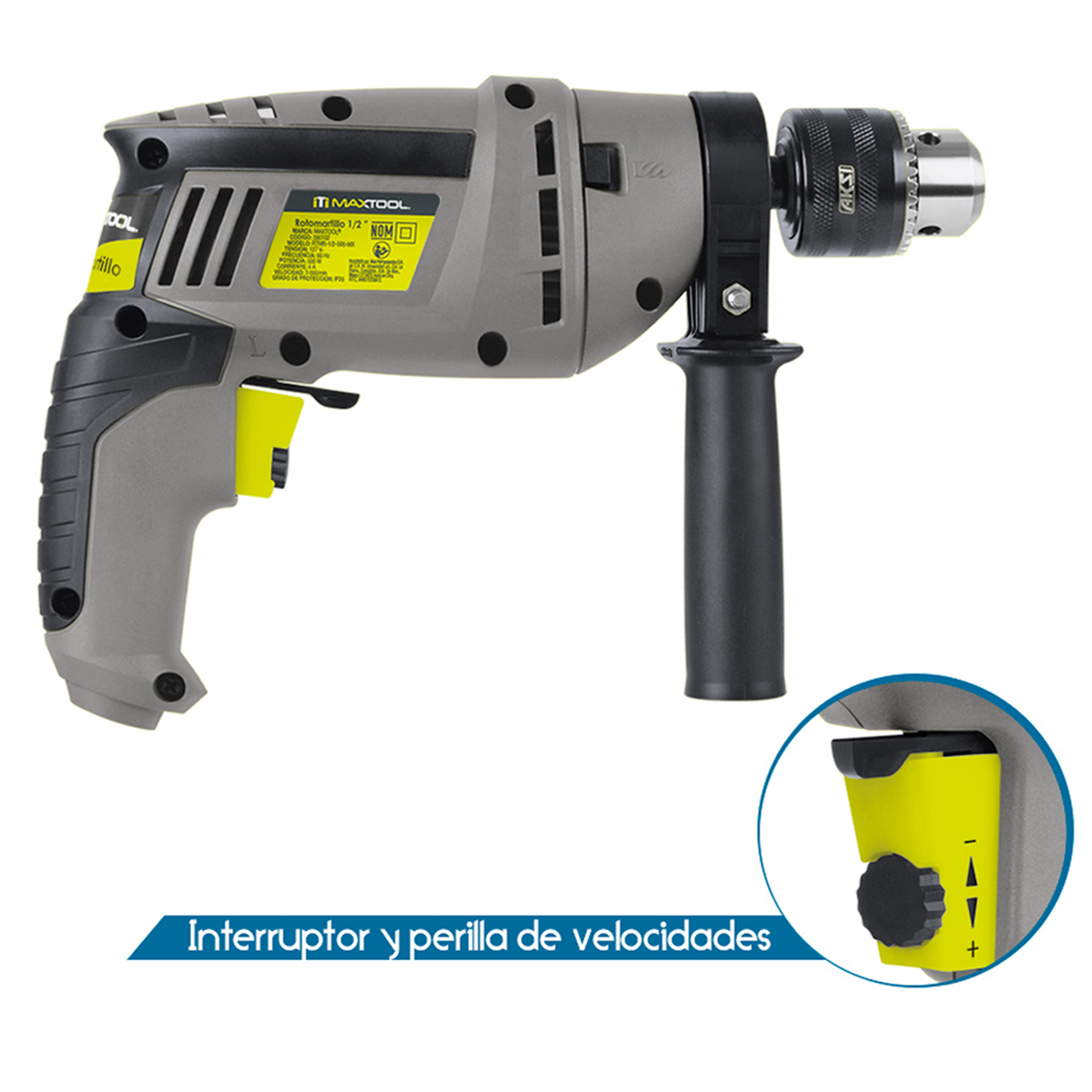 Foto 6 pulgar | Taladro Rotomartillo Maxtool 500 w  3/8 Pulgadas