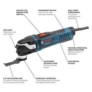 Foto 2 | Kit Multiherramienta Oscilante Bosch Starlockplus Gop40-30b - Venta Internacional.