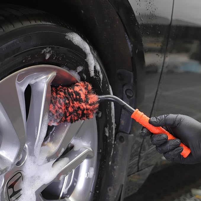 Foto 8 pulgar | Juego De Cepillos Para Ruedas De Coche Spta, Limpiador De Llantas De Lana Sintética En Ángulo - Venta Internacional.