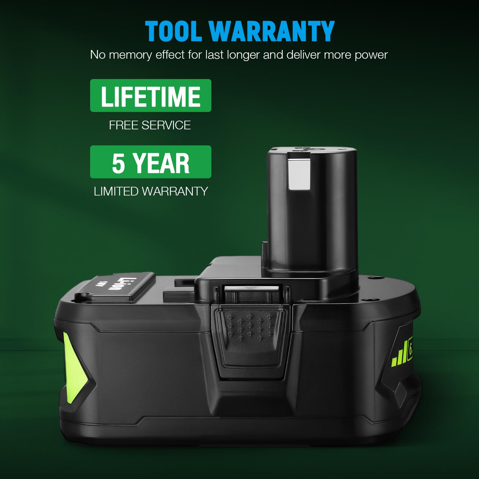 Foto 6 pulgar | Batería Powerextra 18 V 6.5 Ah para Ryobi One+ Inalámbrico de 18 V 2 Piezas- Venta Internacional