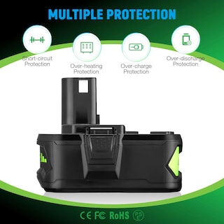 Foto 7 | Batería Powerextra 18 V 6.5 Ah para Ryobi One+ Inalámbrico de 18 V 2 Piezas- Venta Internacional