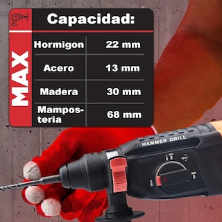 Foto 3 | Rotomartillo Concelador Perforador 1050w Lab.g Naranja
