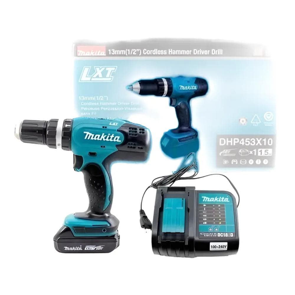 Rotomartillo Atornillador Inalámbrico 18v Makita Dhp453x10 $4,109