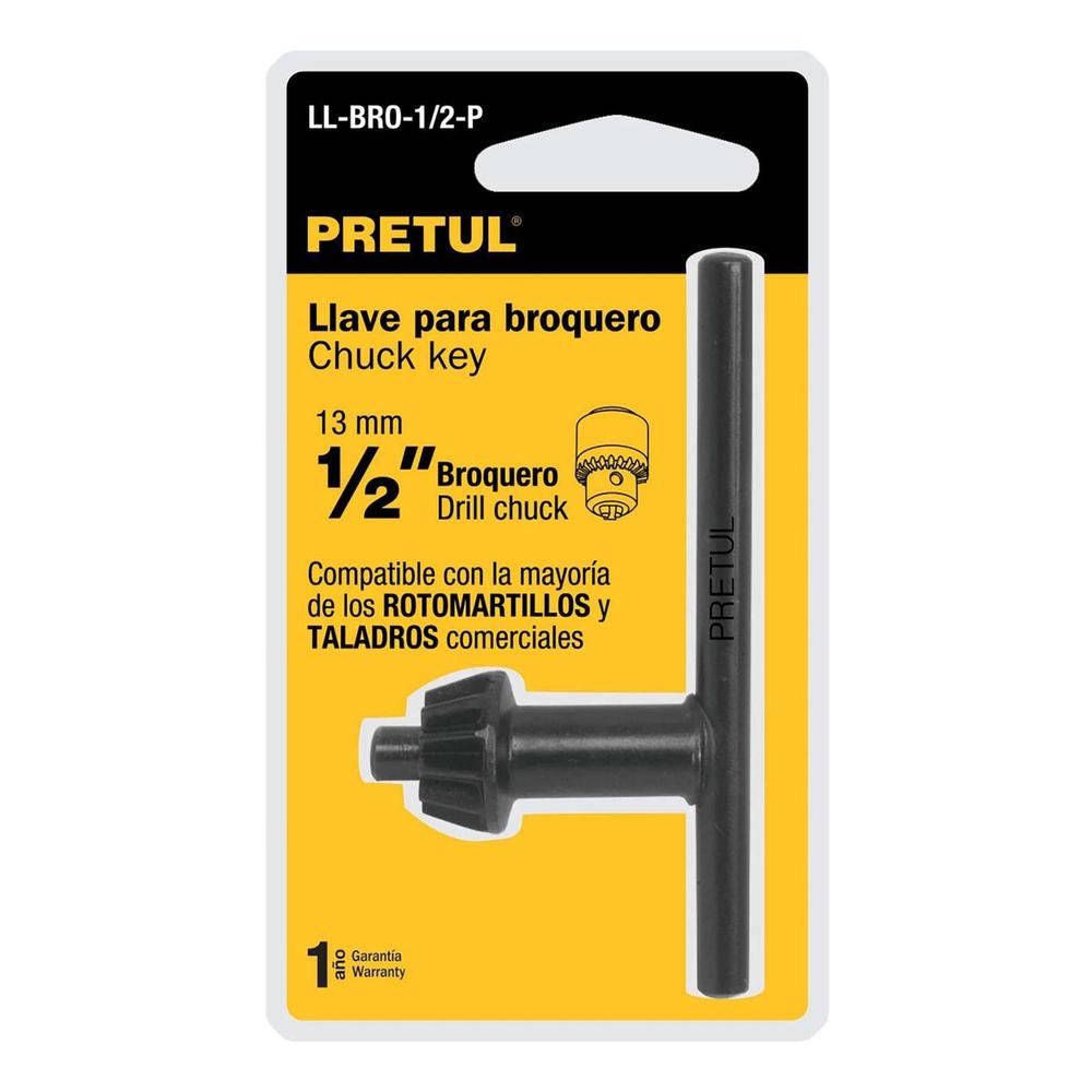 Llave de Acero para Taladro 1/2'' Pretul Ll-bro-1/2-p
