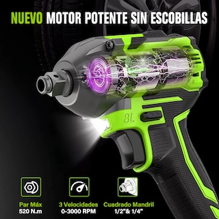Foto 2 | Juego Herramientas Profesionales Y Pistola Eléctrica Atornillador Mecánico Eo Safe Imports Esi-20192 Multicolor
