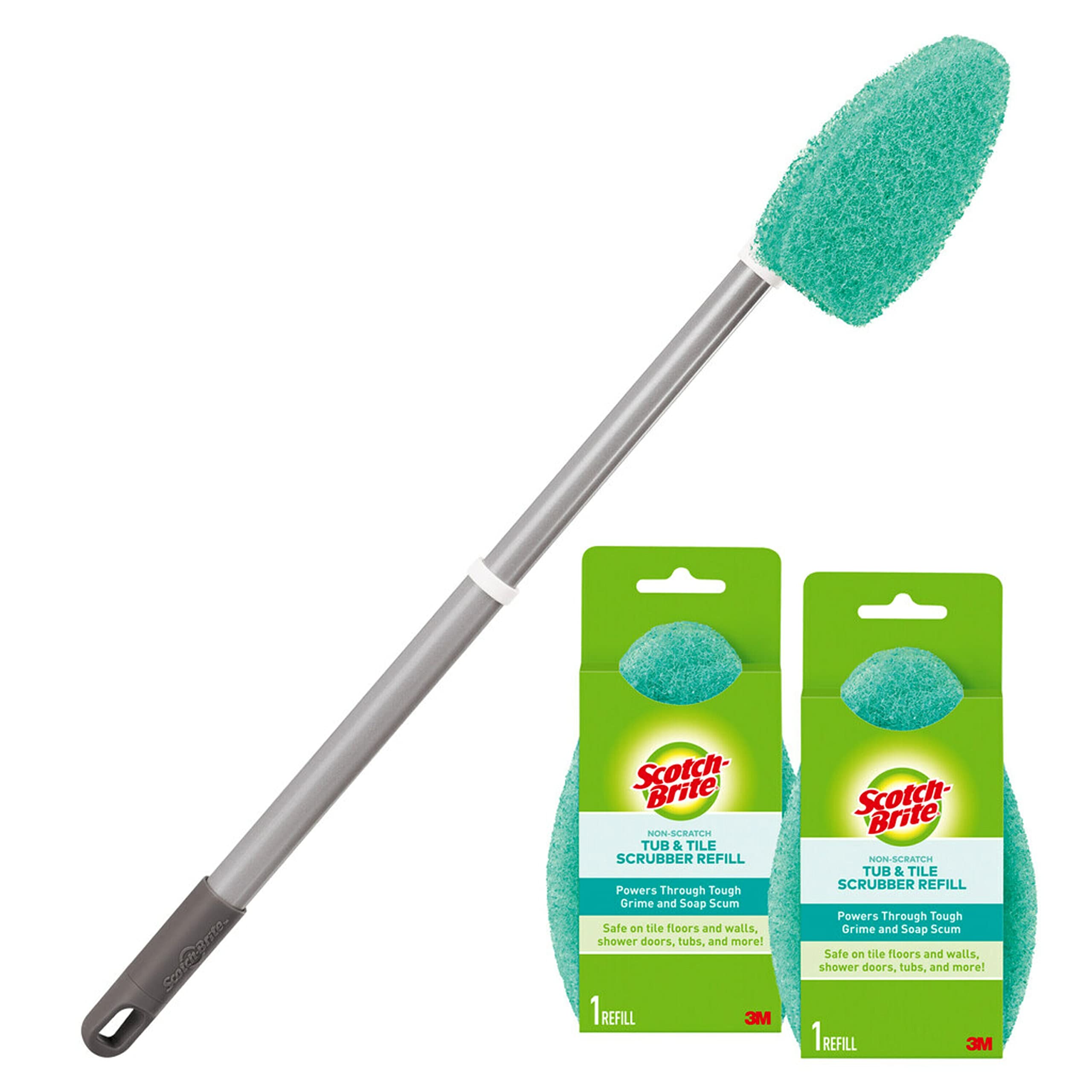 Foto 2 pulgar | Kit De Fregado Scotch-brite Para Bañera Y Azulejo Extensibles Con 3 Almohadillas - Venta Internacional.