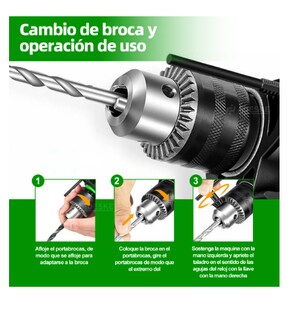 Foto 3 | Rotomartillo Adeske Perforador Industrial Verde 50 Hz