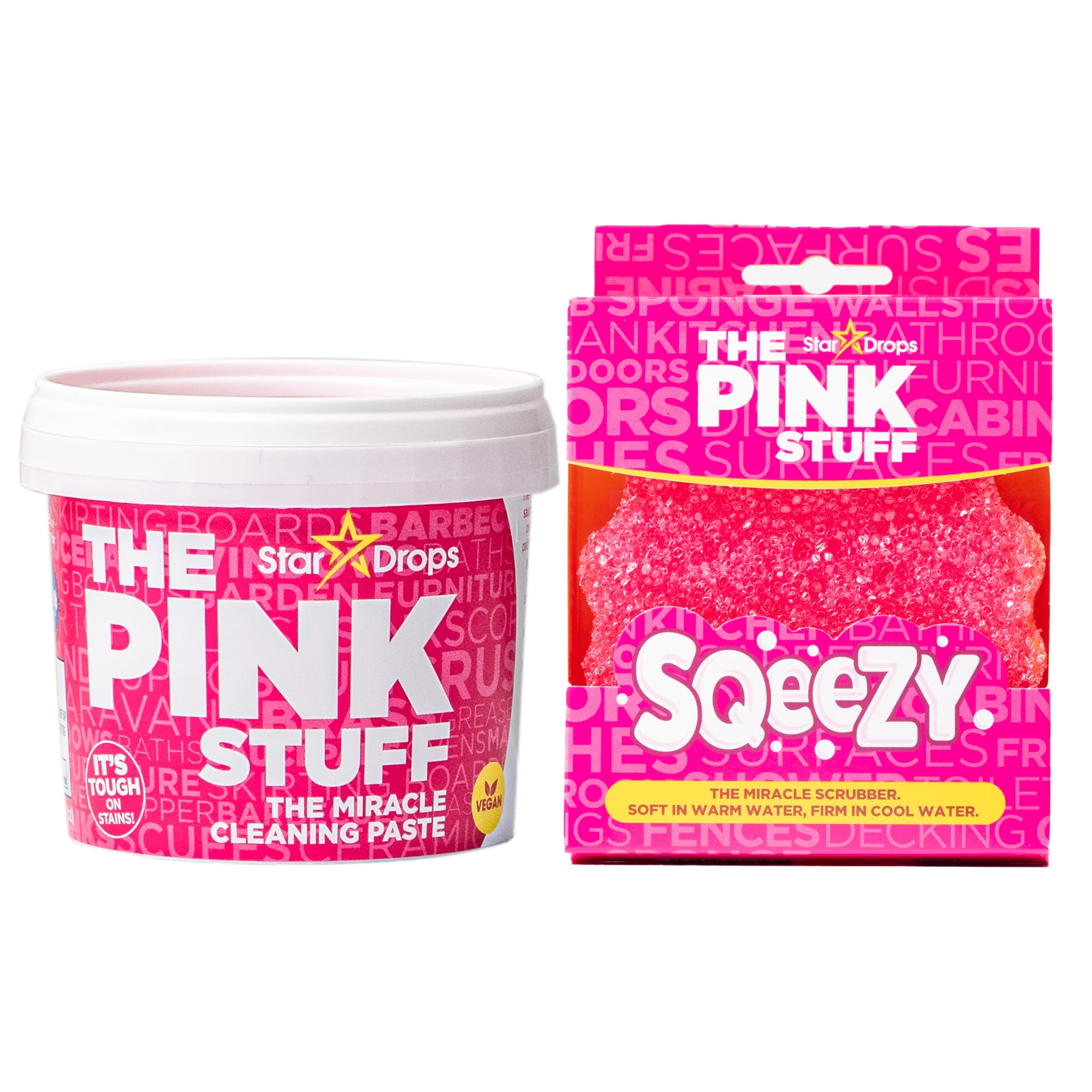Foto 1 | Paquete De Pasta Limpiadora Y Esponja Para Fregar Stardrops Pink Stuff - Venta Internacional.