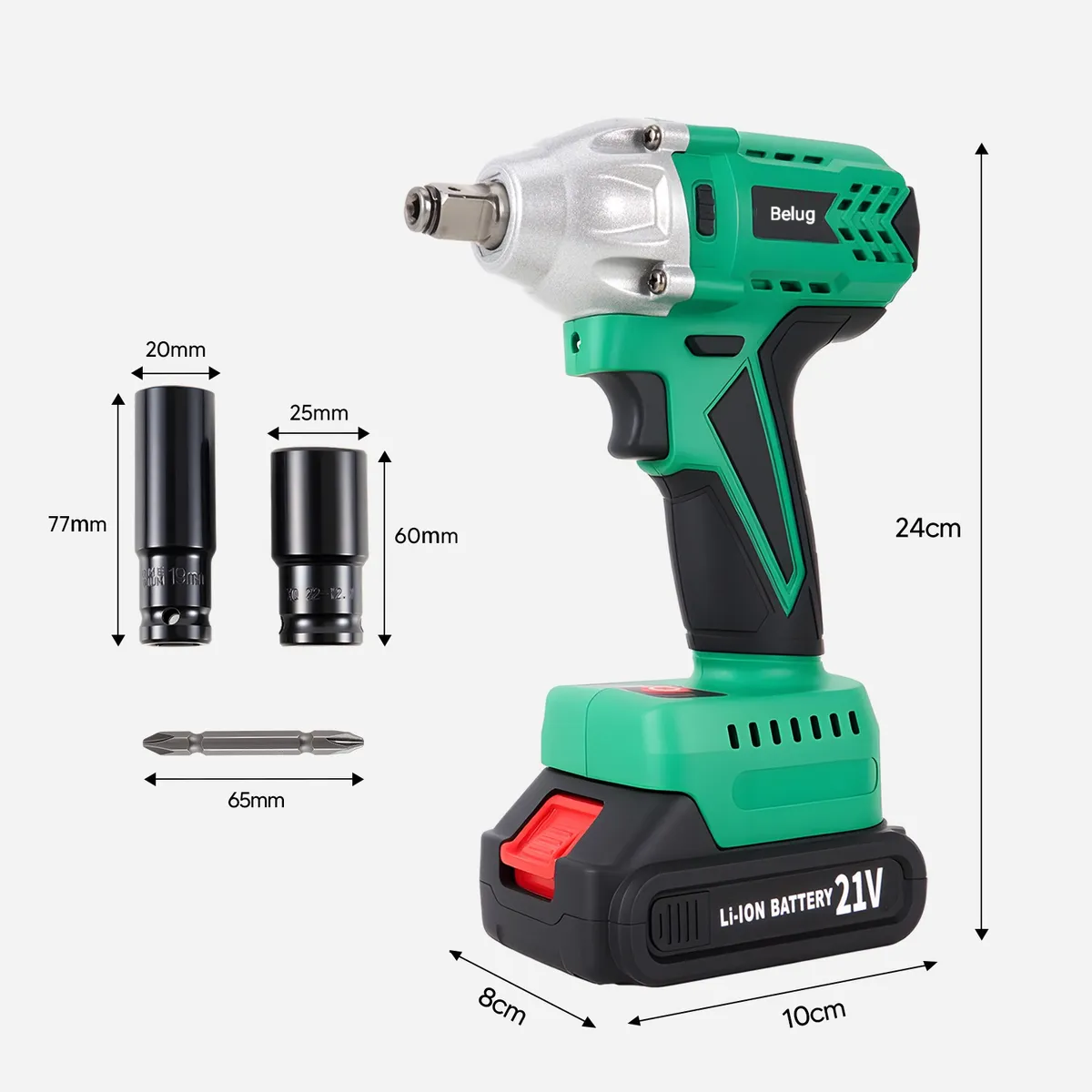 Foto 5 | Pistola De Impacto Inalámbrica Llave Eléctrica Taladro 2pilas Veede