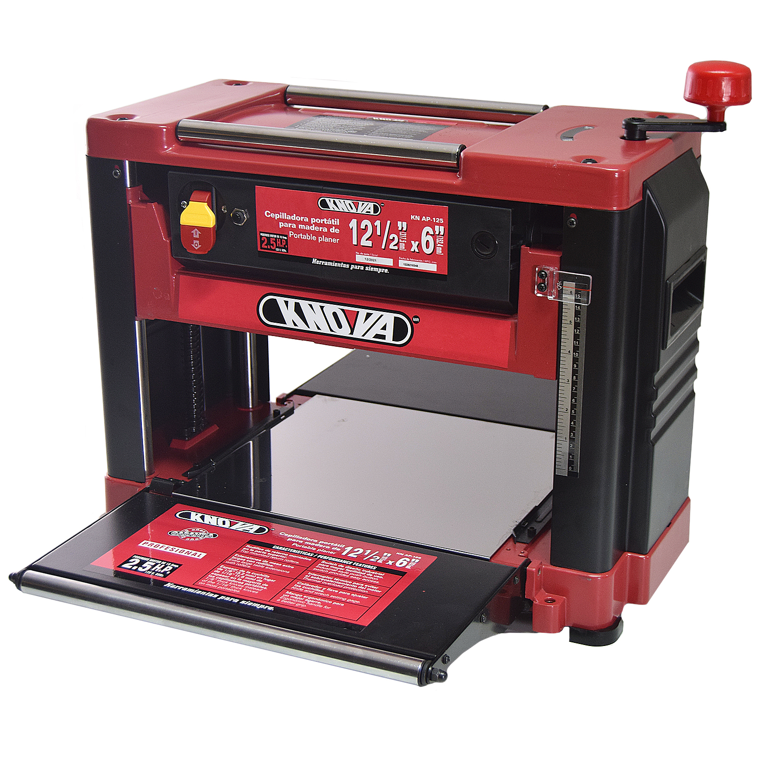 Cepilladora para Madera 12 1/2'' x 6'' Knova color Rojo