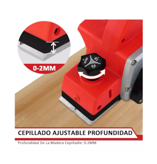 Foto 3 | Cepilladora Eléctrica Para Madera Cepillo Profesional 82mm Rojo