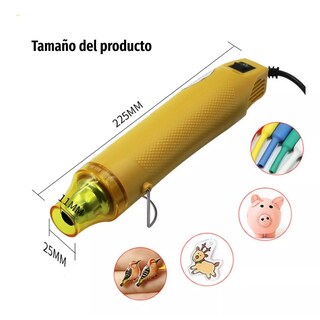 Foto 2 | Mini Pistola De Calor 300w+530 Tubos Termorretráctiles Eo Safe Imports Esi-14333 Amarillo