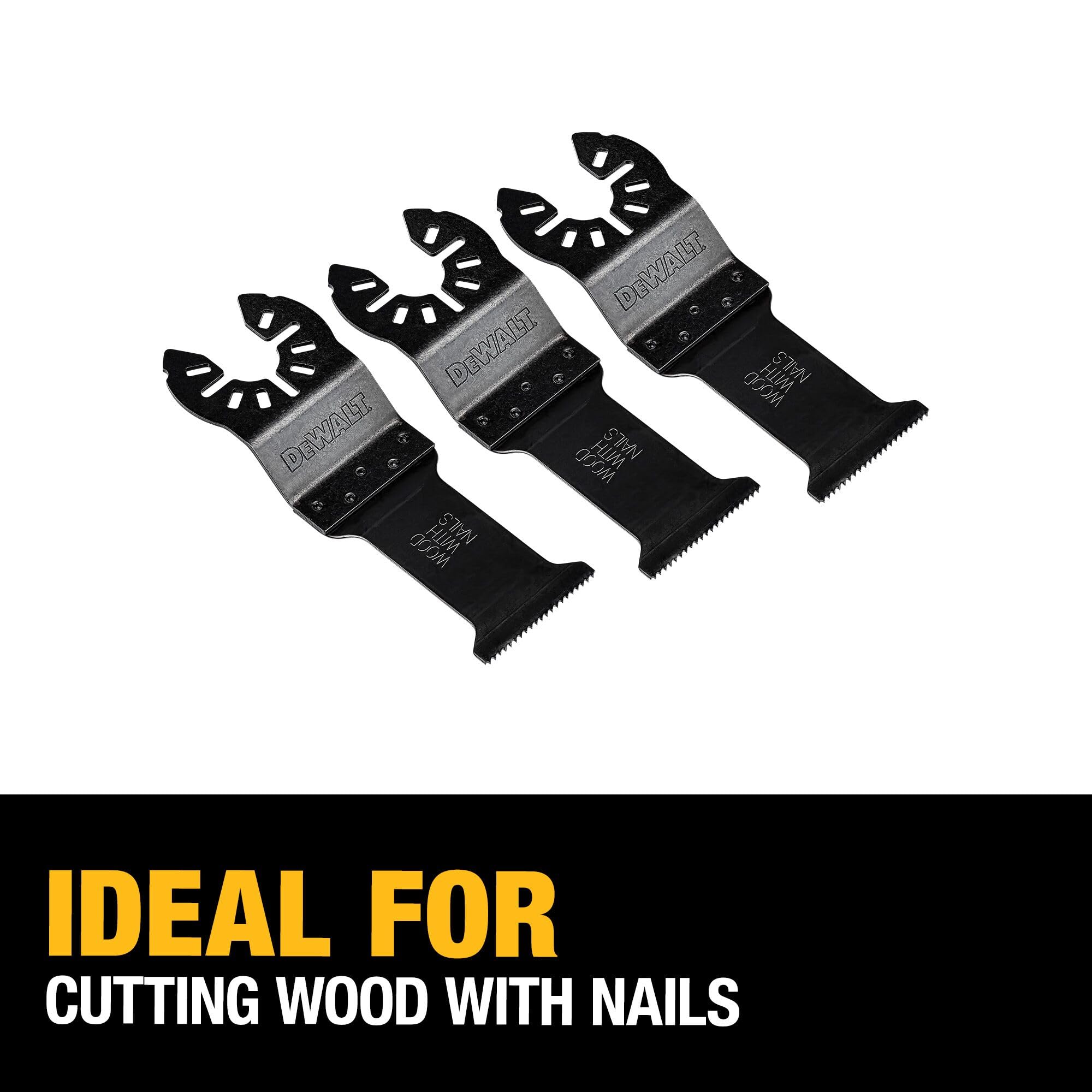 Foto 4 pulgar | Cuchillas Oscilantes Dewalt De Titanio Para Madera Con Clavos, Paquete De 3 Unidades - Venta Internacional.