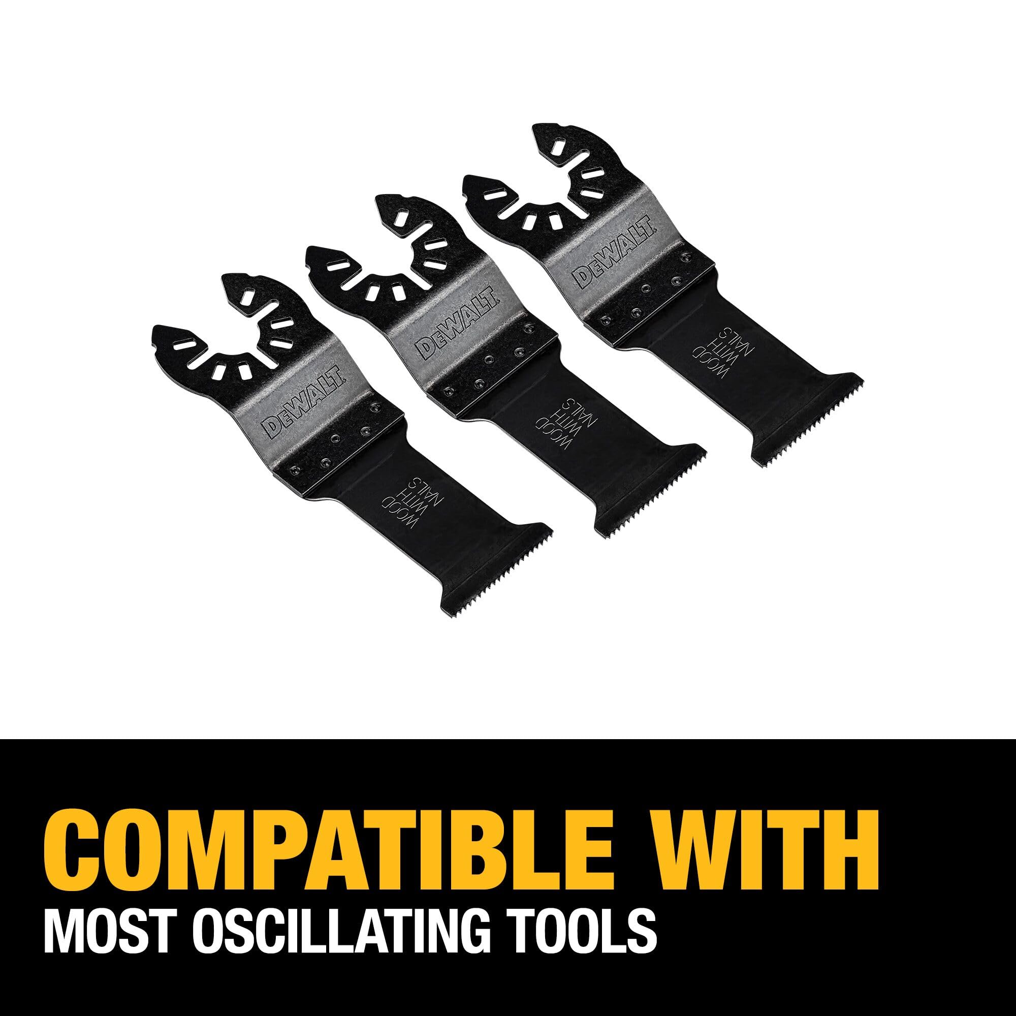 Foto 5 pulgar | Cuchillas Oscilantes Dewalt De Titanio Para Madera Con Clavos, Paquete De 3 Unidades - Venta Internacional.