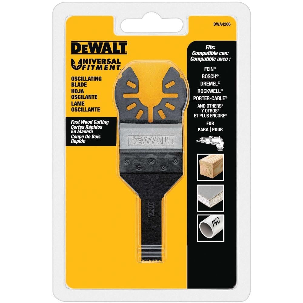 Foto 4 pulgar | Cuchilla Oscilante Para Detalles En Madera Dewalt Dwa4208, Color Negro - Venta Internacional.