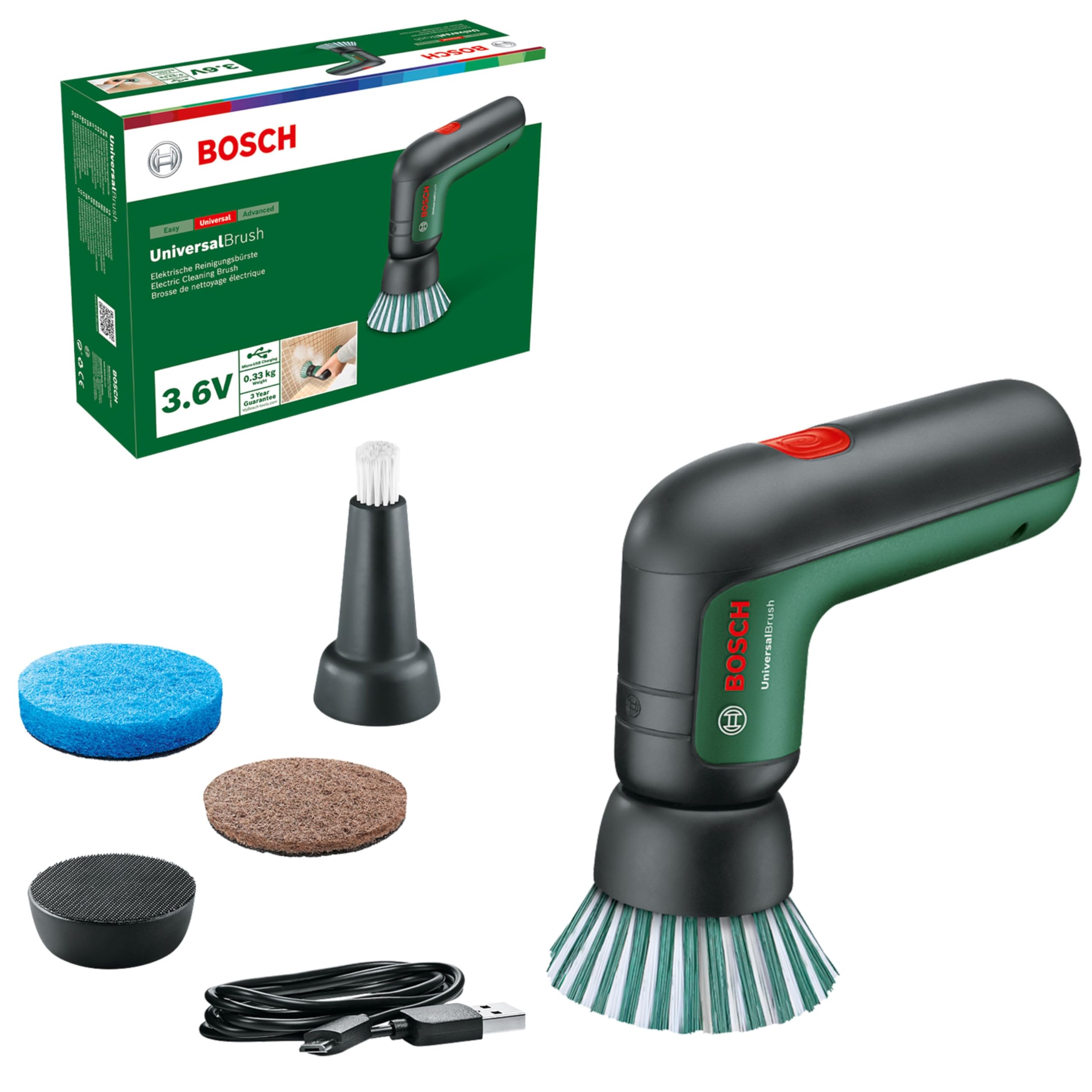 Cepillo De Limpieza Eléctrico Bosch Universalbrush Con Batería - Venta Internacional.