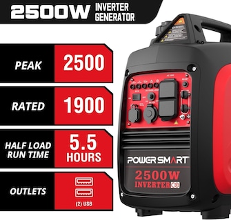 Foto 2 | Generador Inversor Portátil Powersmart 2500 W Gas 39 lb - Venta Internacional