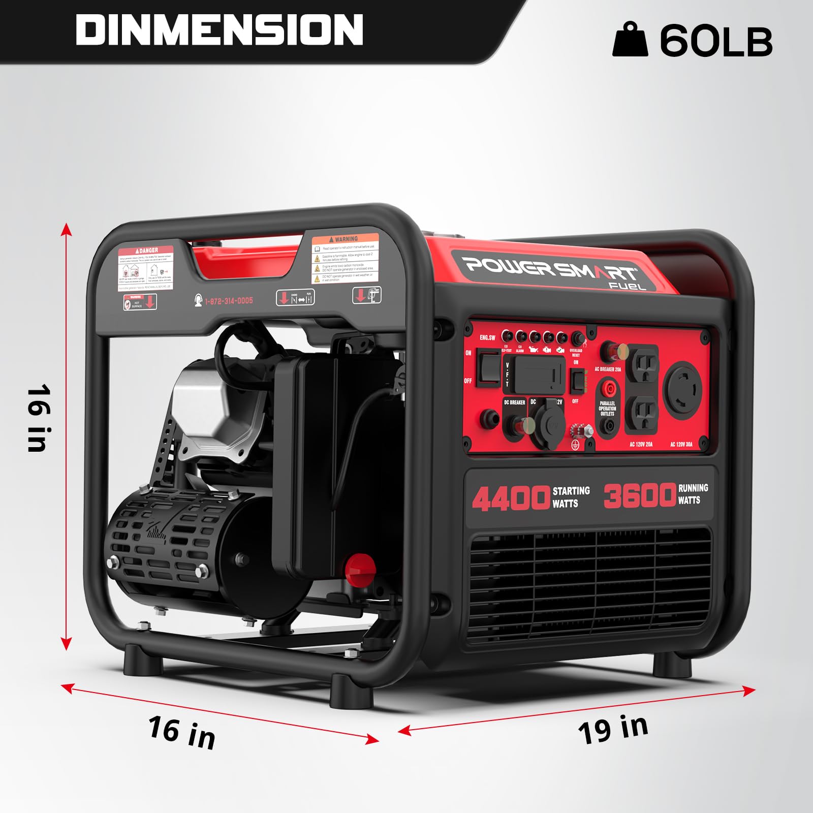 Foto 7 pulgar | Generador Portátil Powersmart 4400w Con Tecnología Inverter - Venta Internacional.