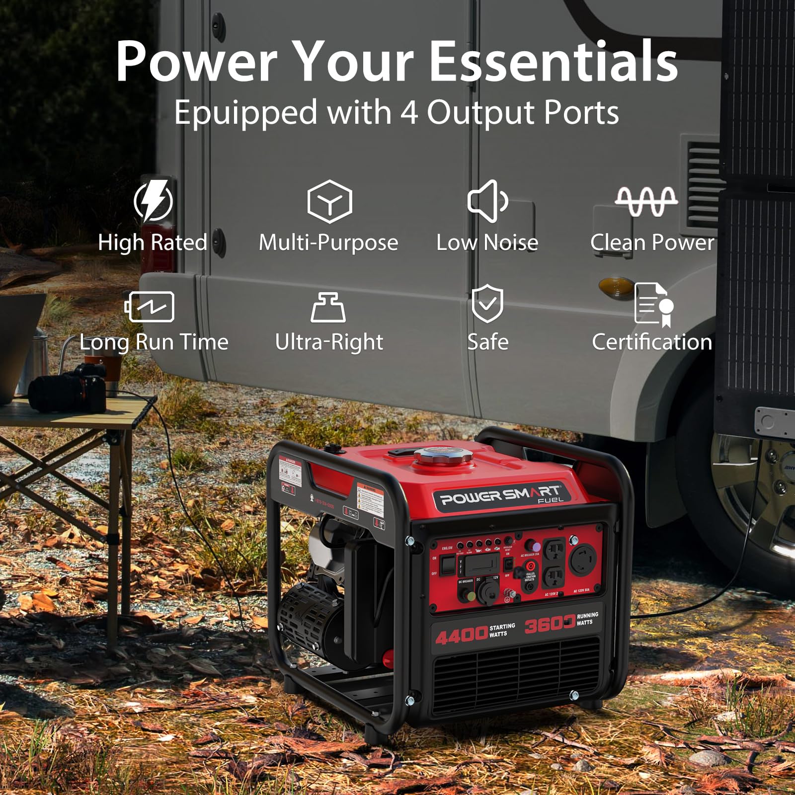 Foto 8 pulgar | Generador Portátil Powersmart 4400w Con Tecnología Inverter - Venta Internacional.